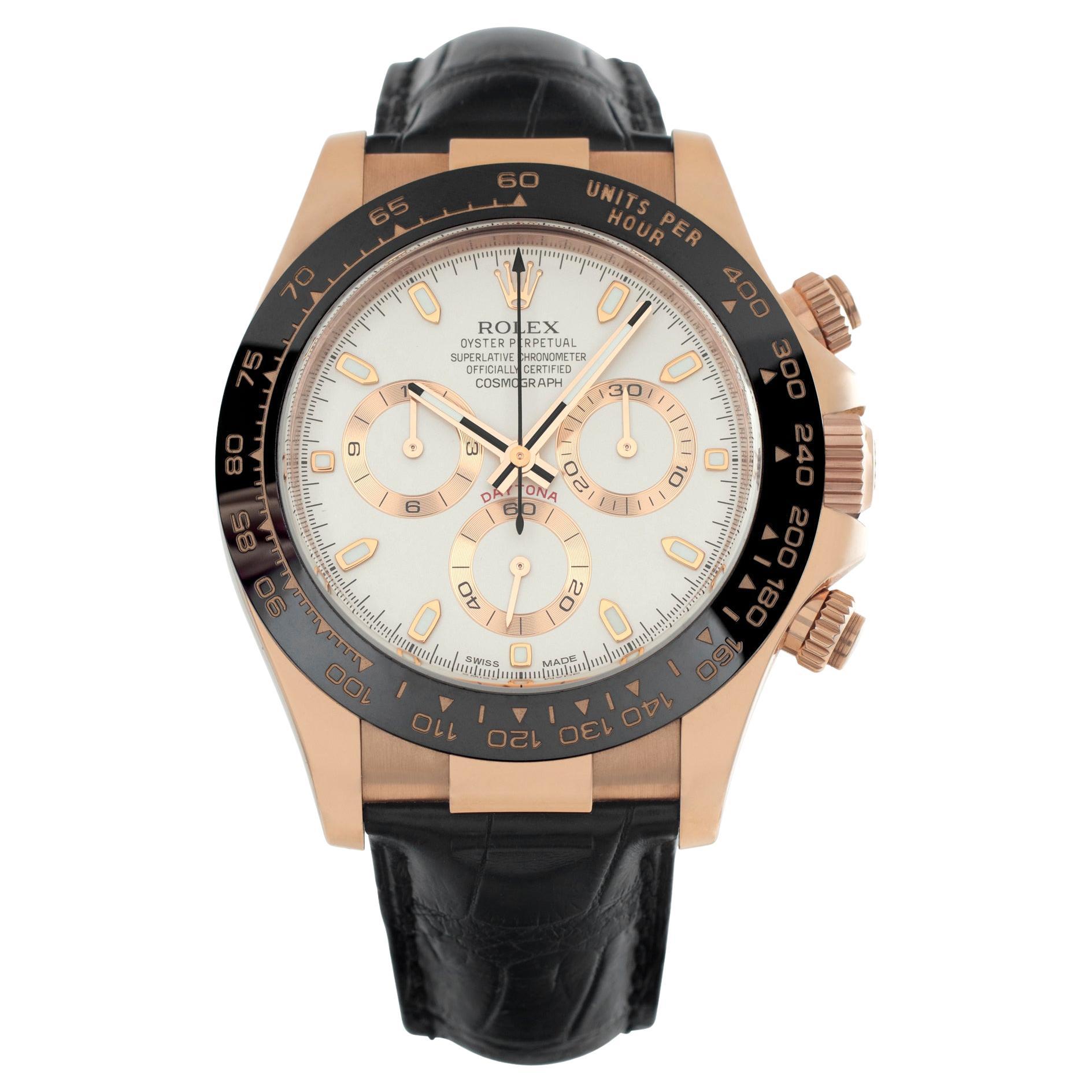 Rolex Rose Gold Chocolate Dial Cosmograph Daytona Wristwatch Ref ...
