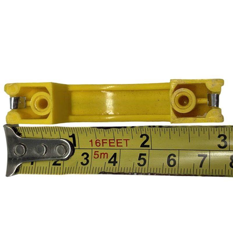 Unused Yellow Art Deco Bakelite Door/Drawer Pulls w/ Chrome Strip, Set of 19 For Sale 3