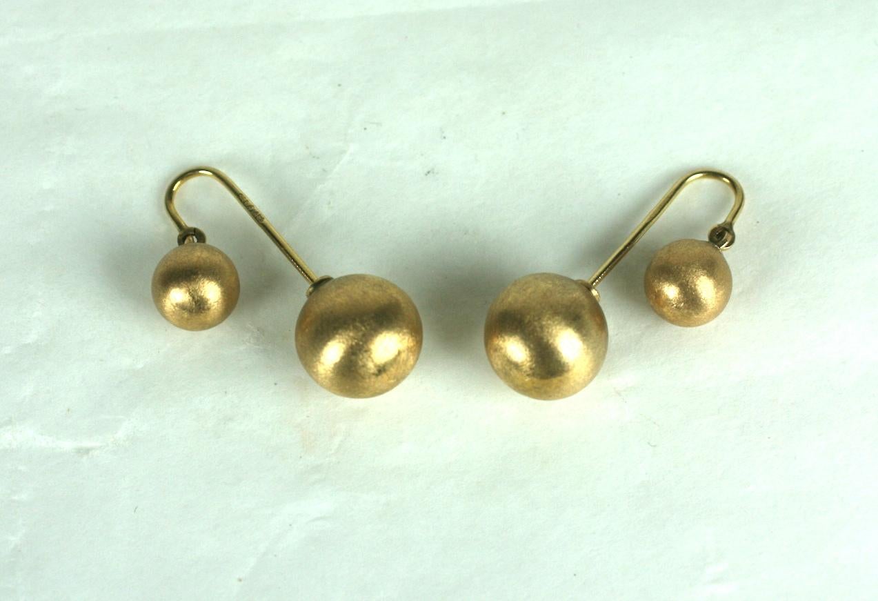 14k gold front back earrings