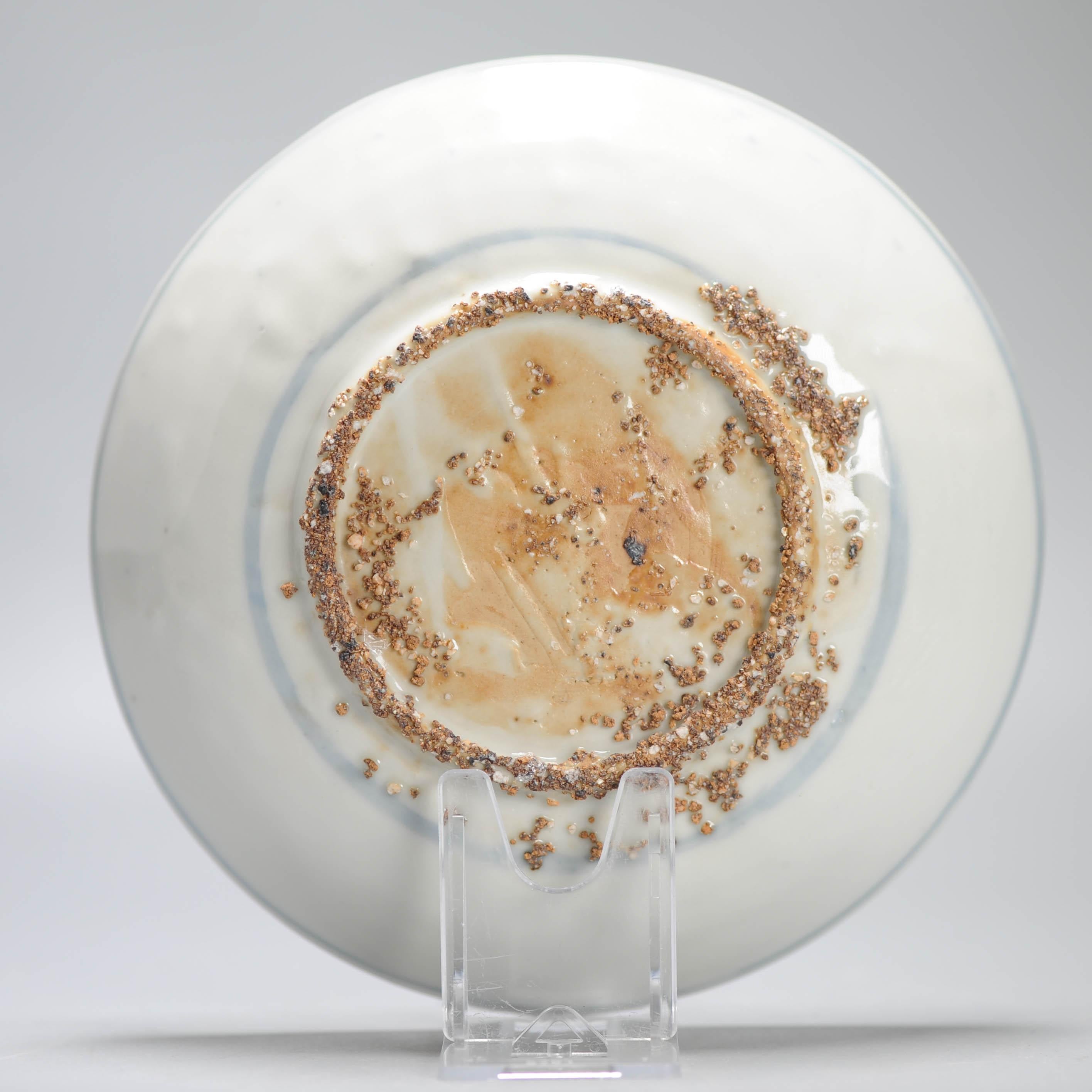 Unusual 17th Century Chinese Porcelain Ming Period Plate with Fenghuang For Sale 5