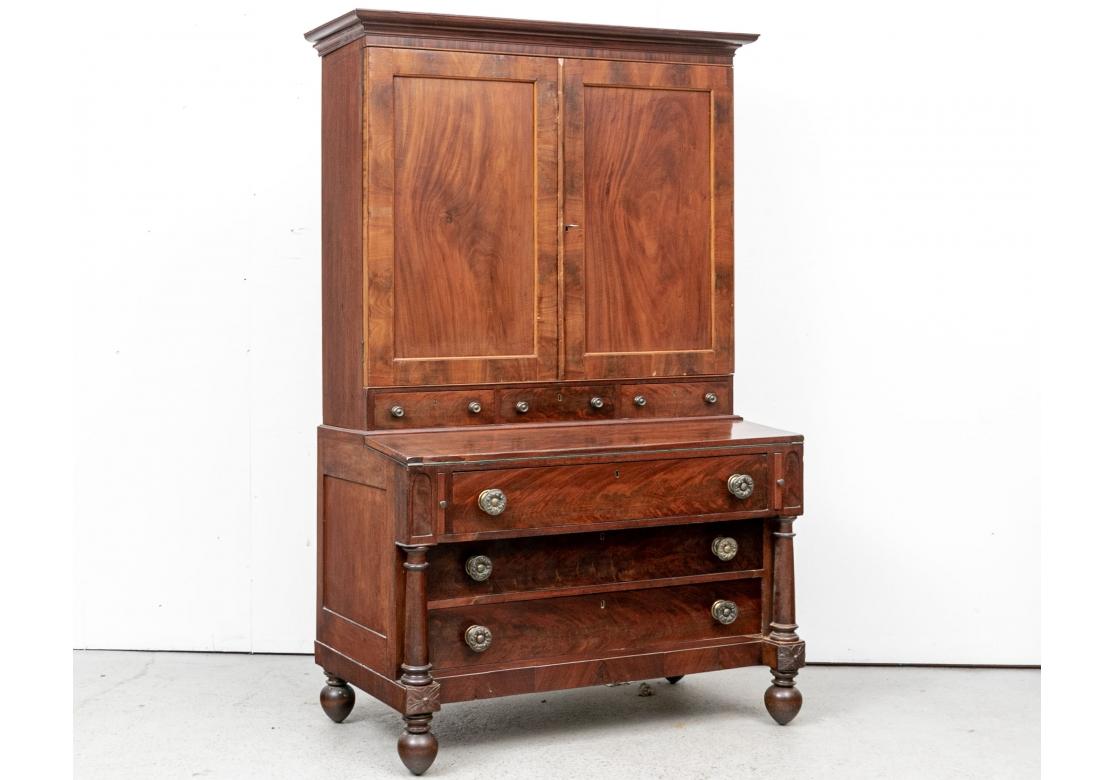 Unusual 18th-19th Century Continental Secretary Bookcase For Sale 9