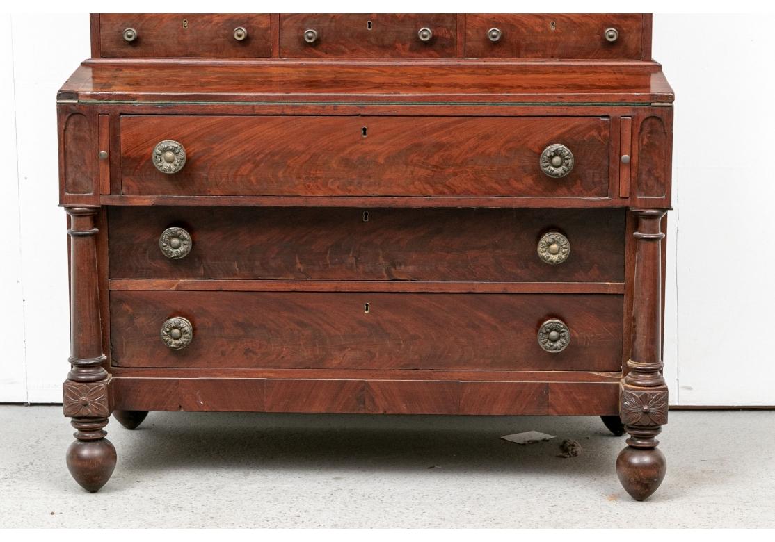 Georgian Unusual 18th-19th Century Continental Secretary Bookcase For Sale