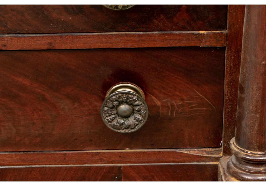 Brass Unusual 18th-19th Century Continental Secretary Bookcase For Sale