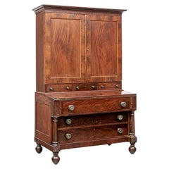 Antique Unusual 18th-19th Century Continental Secretary Bookcase