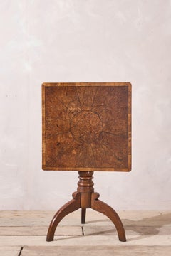 Unusual 18th century Burr oak welsh tilt top table Unusual 18th century Burr oak welsh tilt top table