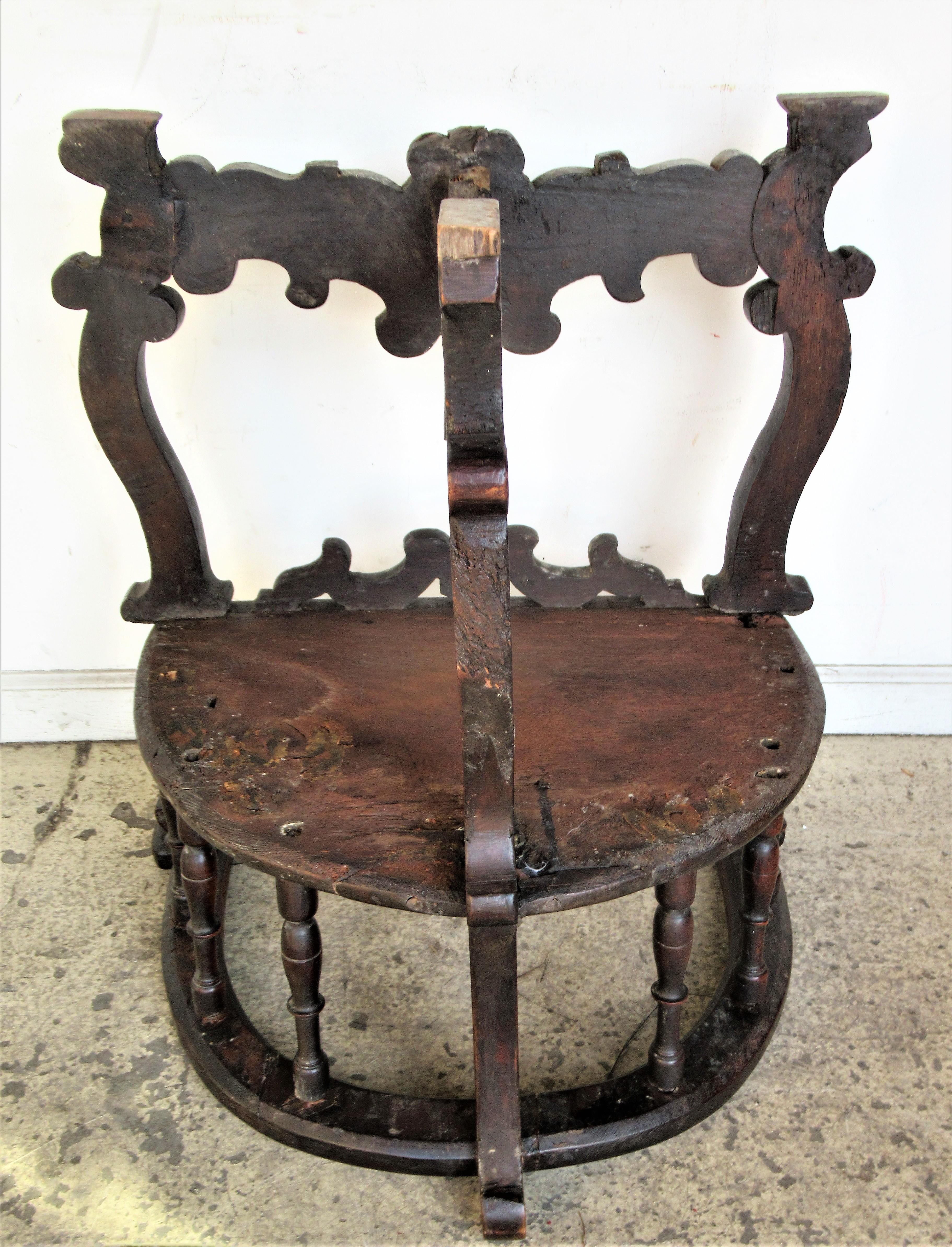  18th Century Italian Walnut Armchair For Sale 9