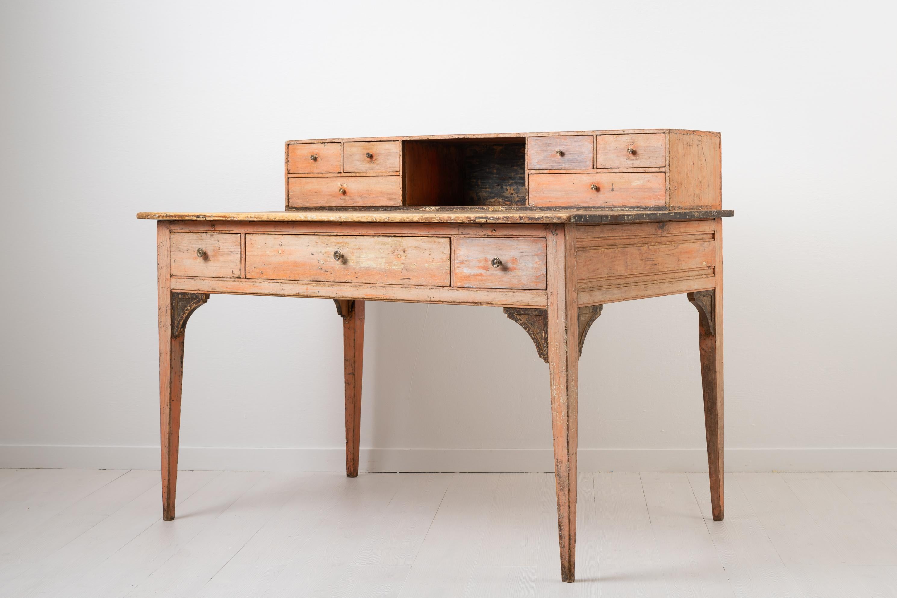 Pine Unusual 18th Century Swedish Neoclassical Writing Table