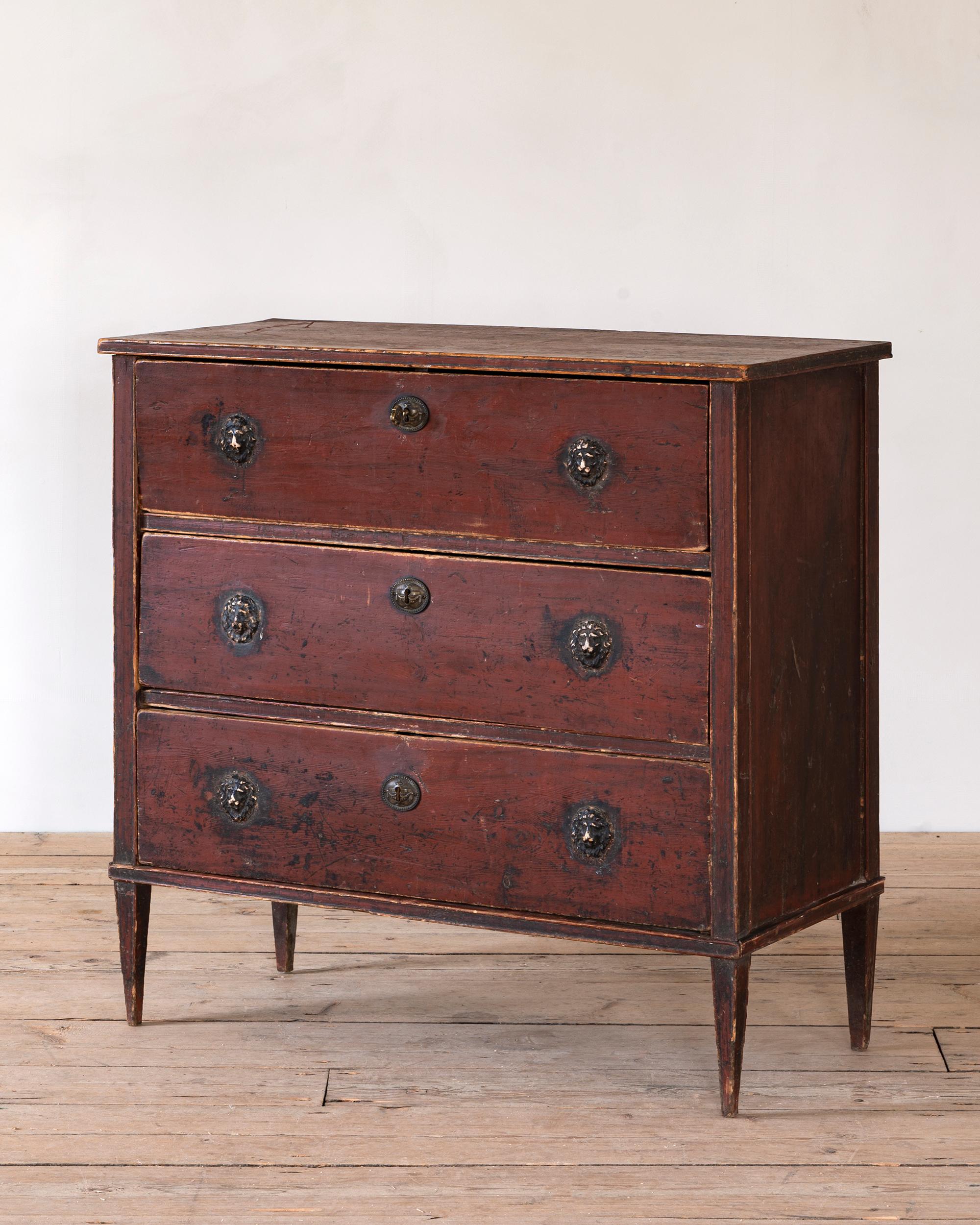 Unusual 18th Century Swedish Provincial Gustavian Chest of Drawers For Sale 6