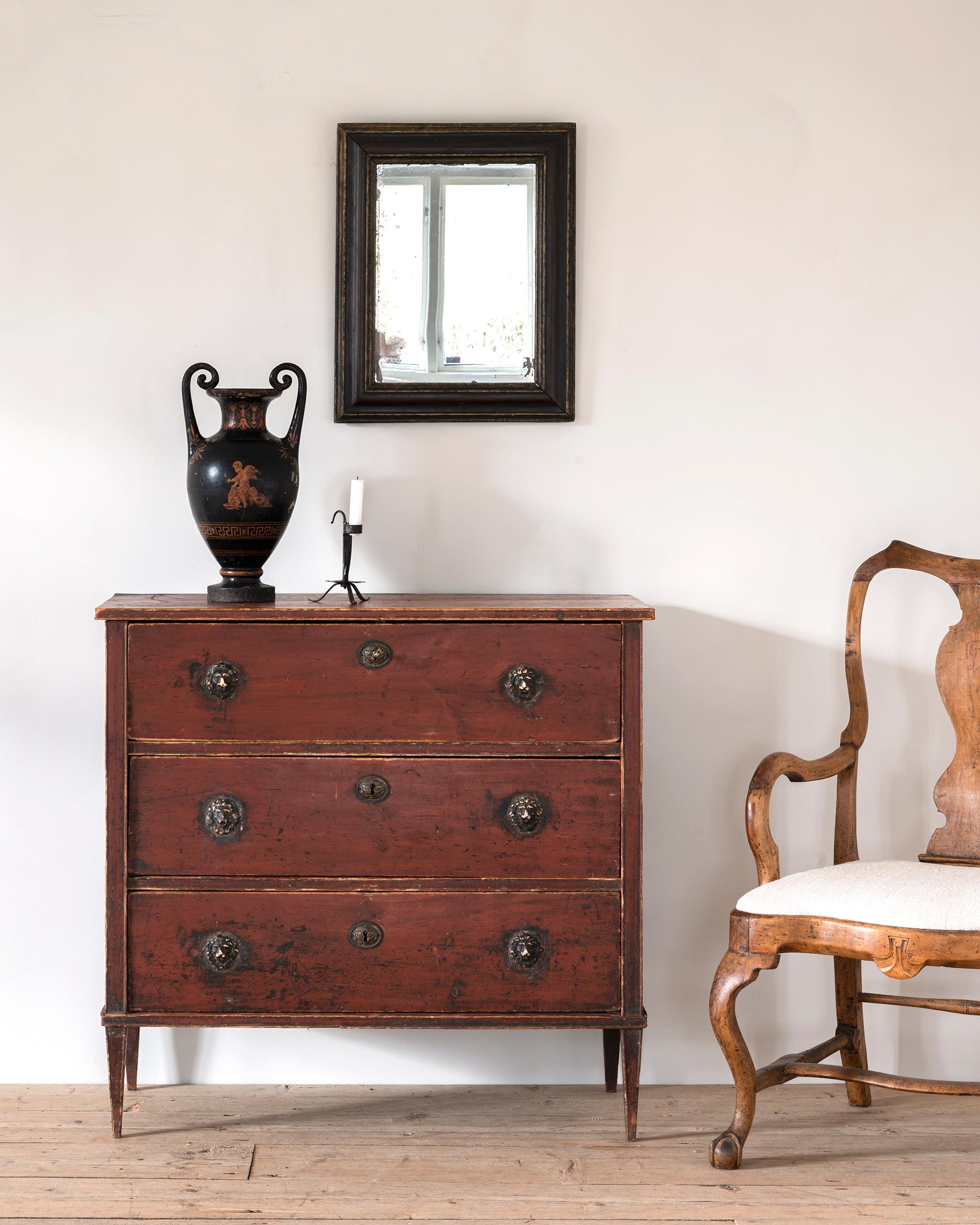 Unusual 18th Century Swedish Provincial Gustavian Chest of Drawers For Sale 4