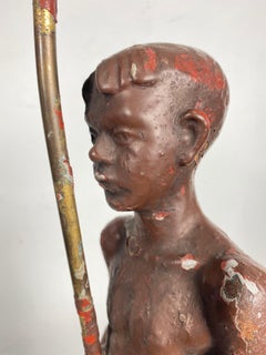 Unusual 1920s-30s Cast Figural Lawn Sprinkler / Fountain