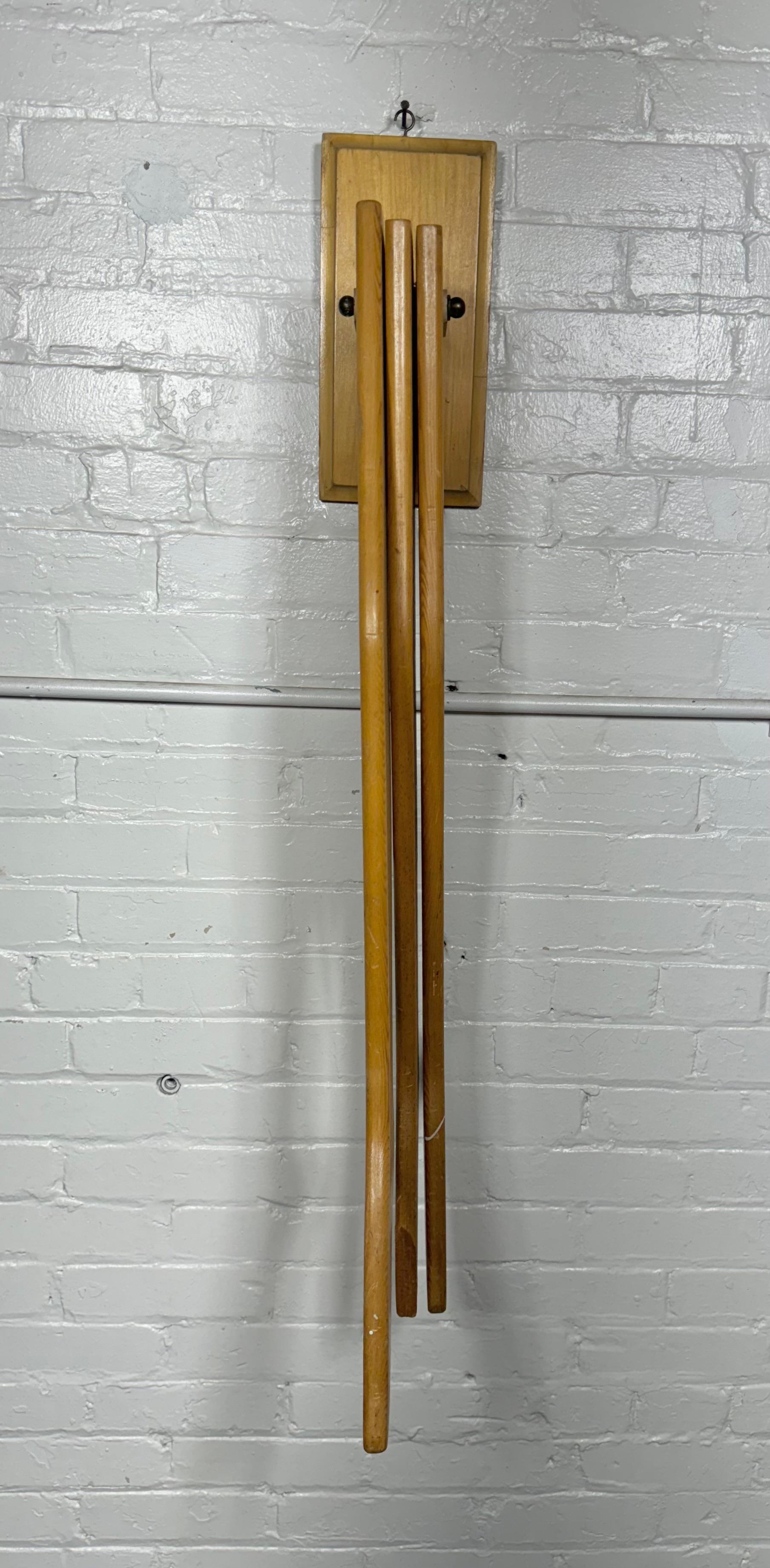 American Unusual 1950s Modernist Store Display, HOSIERY, articulating wood legs For Sale