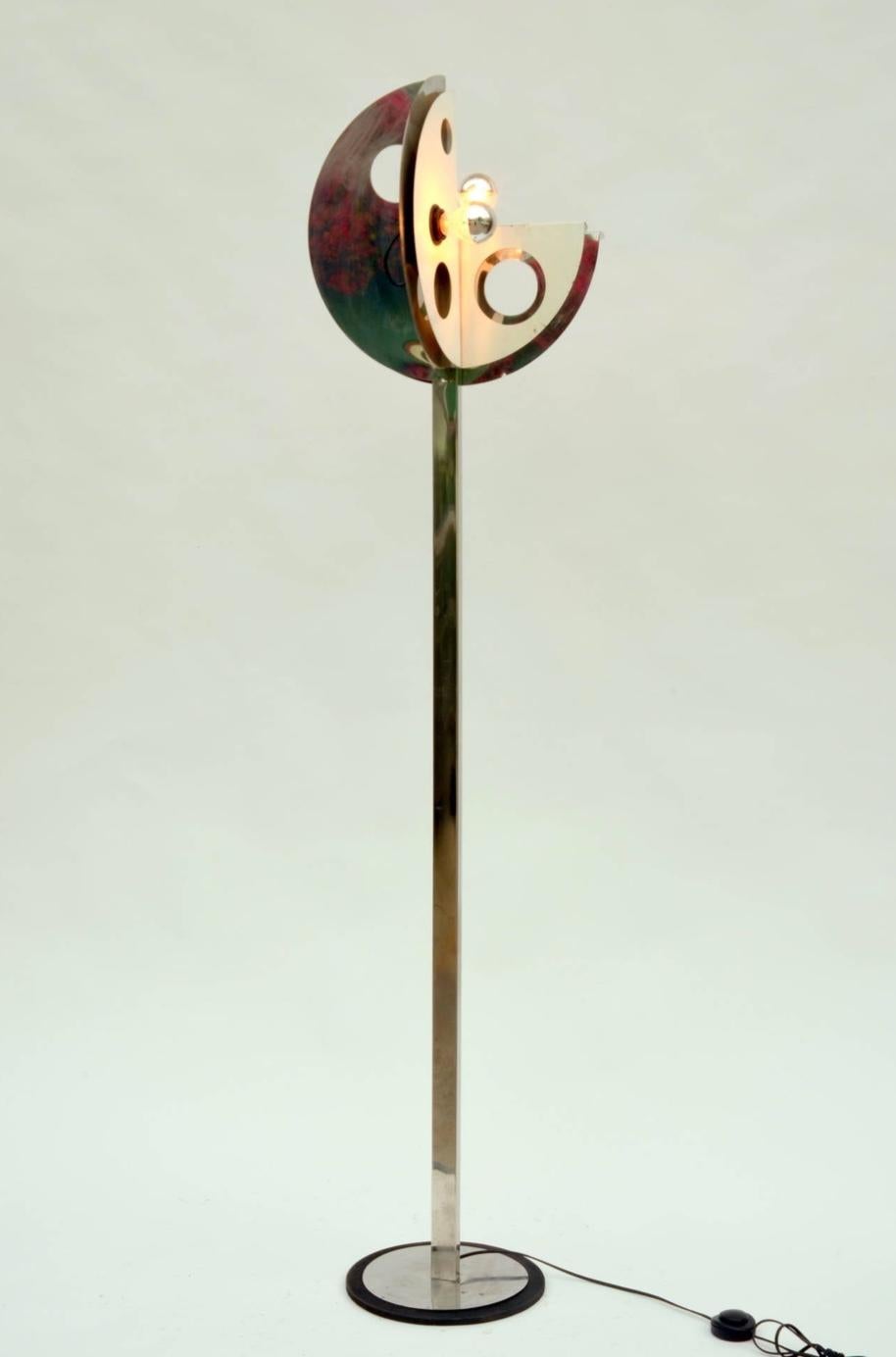 Unusual 70's floor lamp in the style of Yonel Lebovici.