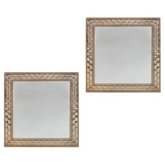 Vintage A Pair of Unusual Italian Mirrors After Fontana Arte