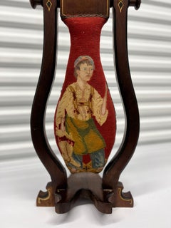 Unusual 19th C., Victorian Aesthetic Movement Petit Point Boot Jack