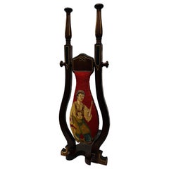 Inhabituel Boot Jack à petit point du 19ème C., Victorian Aesthetic Movement.