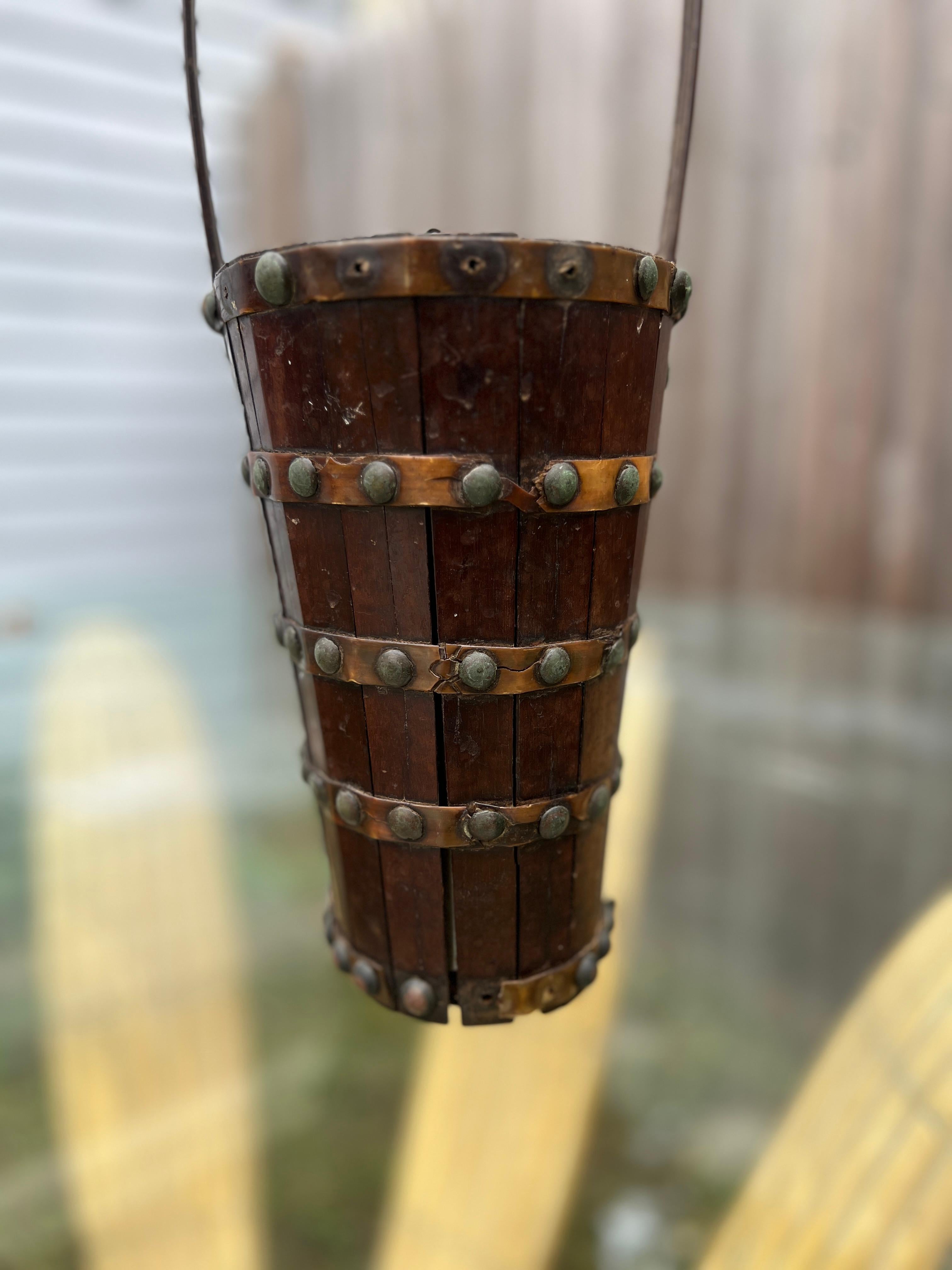 Brass Unusual 19th Century, Anglo-Indian Style Dutch Paneled Basket For Sale