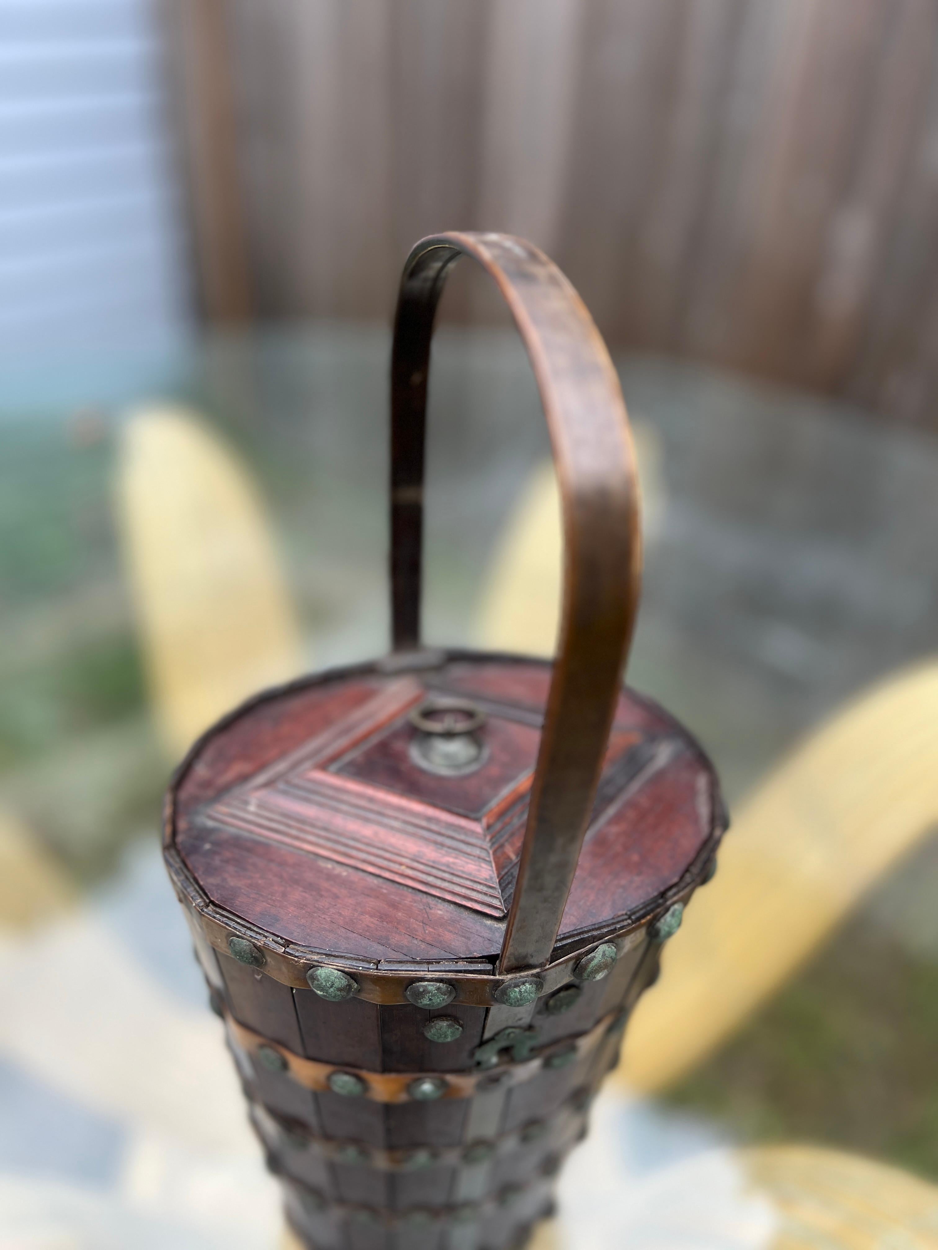 Unusual 19th Century, Anglo-Indian Style Dutch Paneled Basket For Sale 4