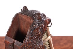 Unusual 19th Century Antique Carved Black Forest Bear