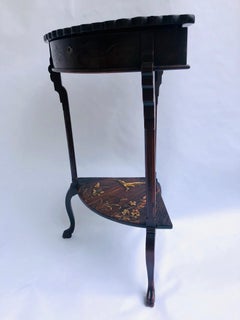 Unusual 19th Century Antique Meiji Period Hardwood Corner Table