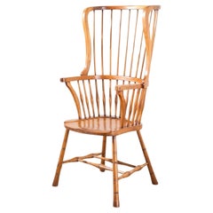 Ungewöhnlicher Windsor-Stuhl aus dem 19. Jahrhundert im Arts and Craft-Stil