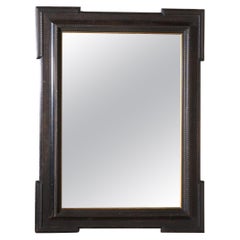 Unusual 19th Century Ebonised Italian wall mirror