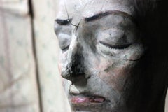 Unusual 19th Century European Painted Mask of a Lady