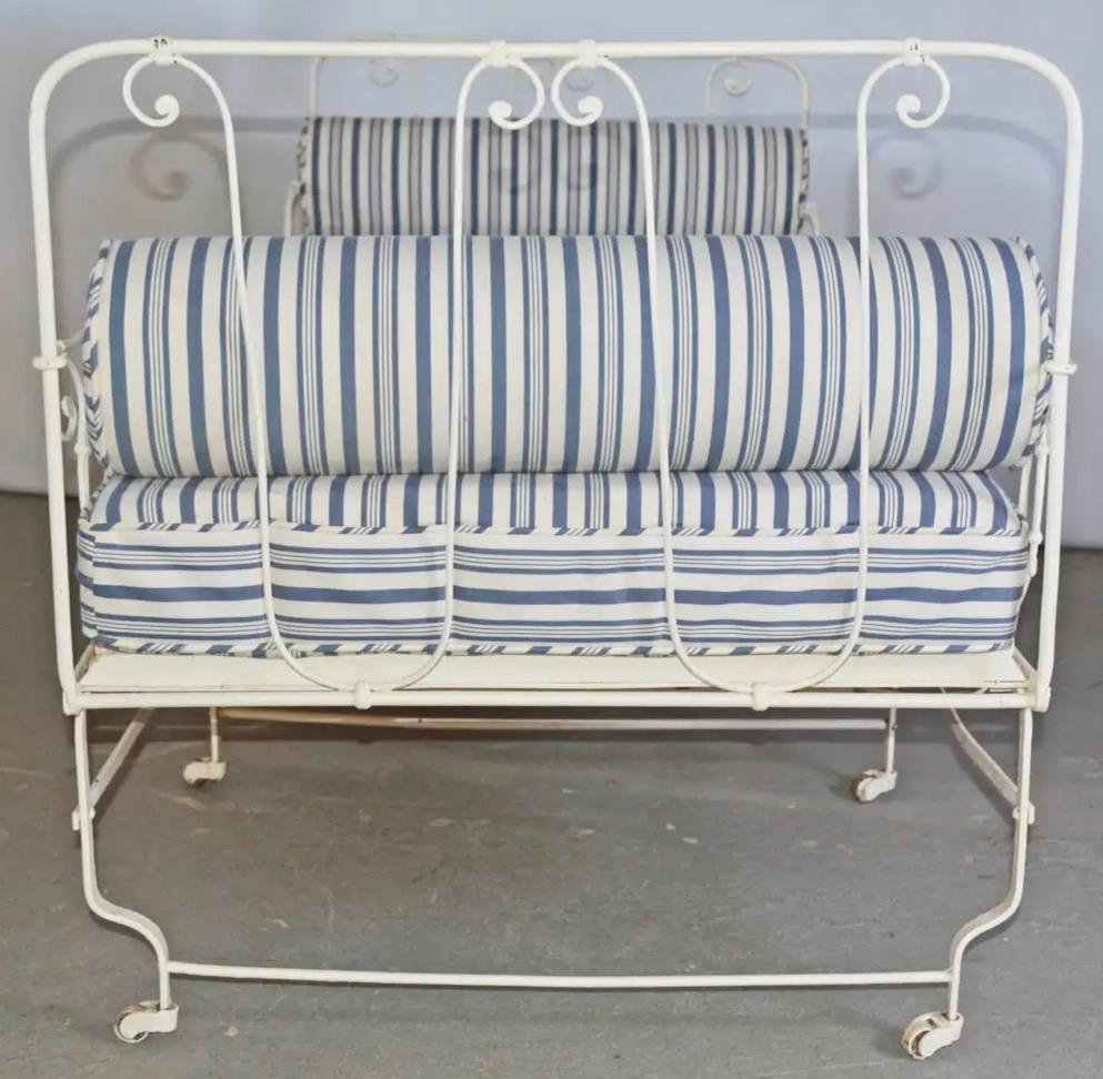 Painted Unusual 19th Century French Center Folding Daybed