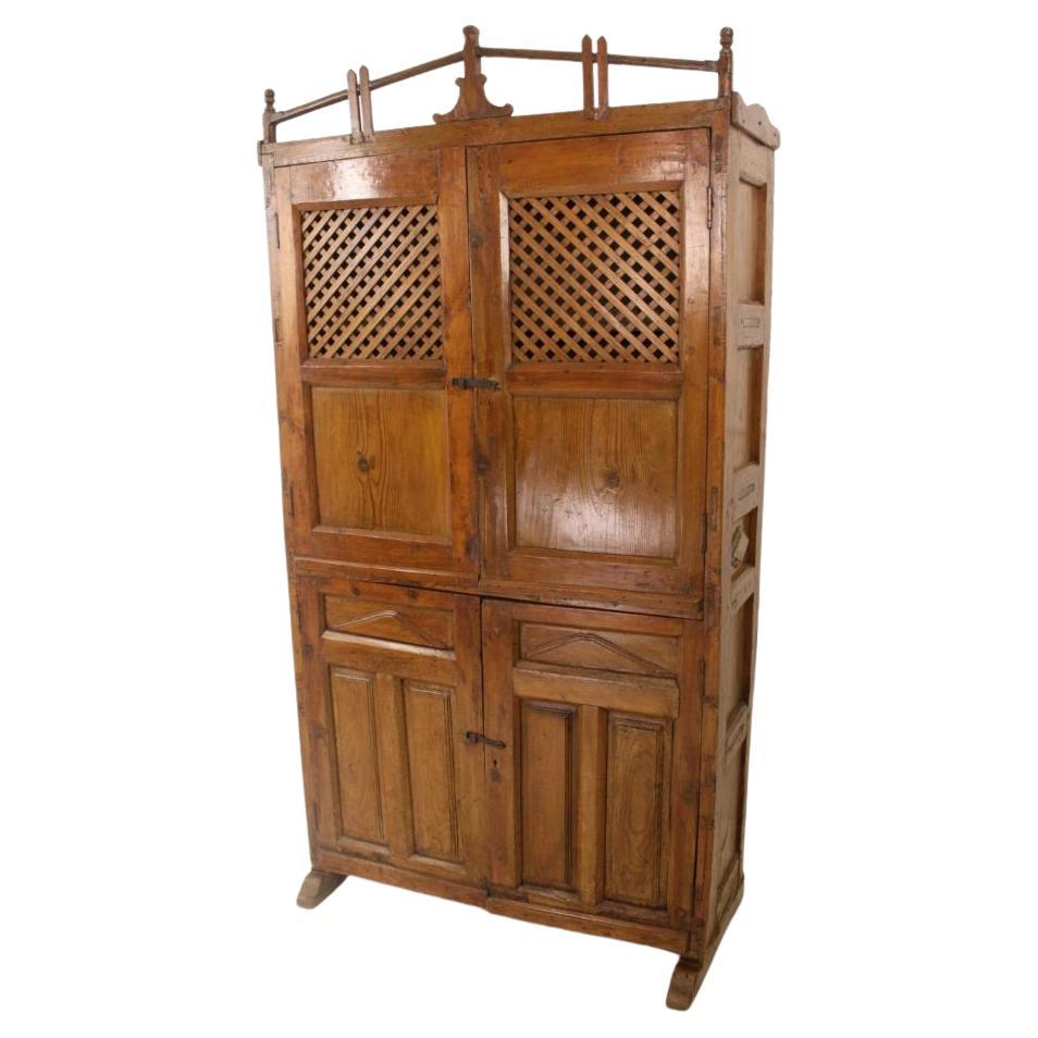 Unusual 19th Century French Provincial Food Cupboard from the Basque Country