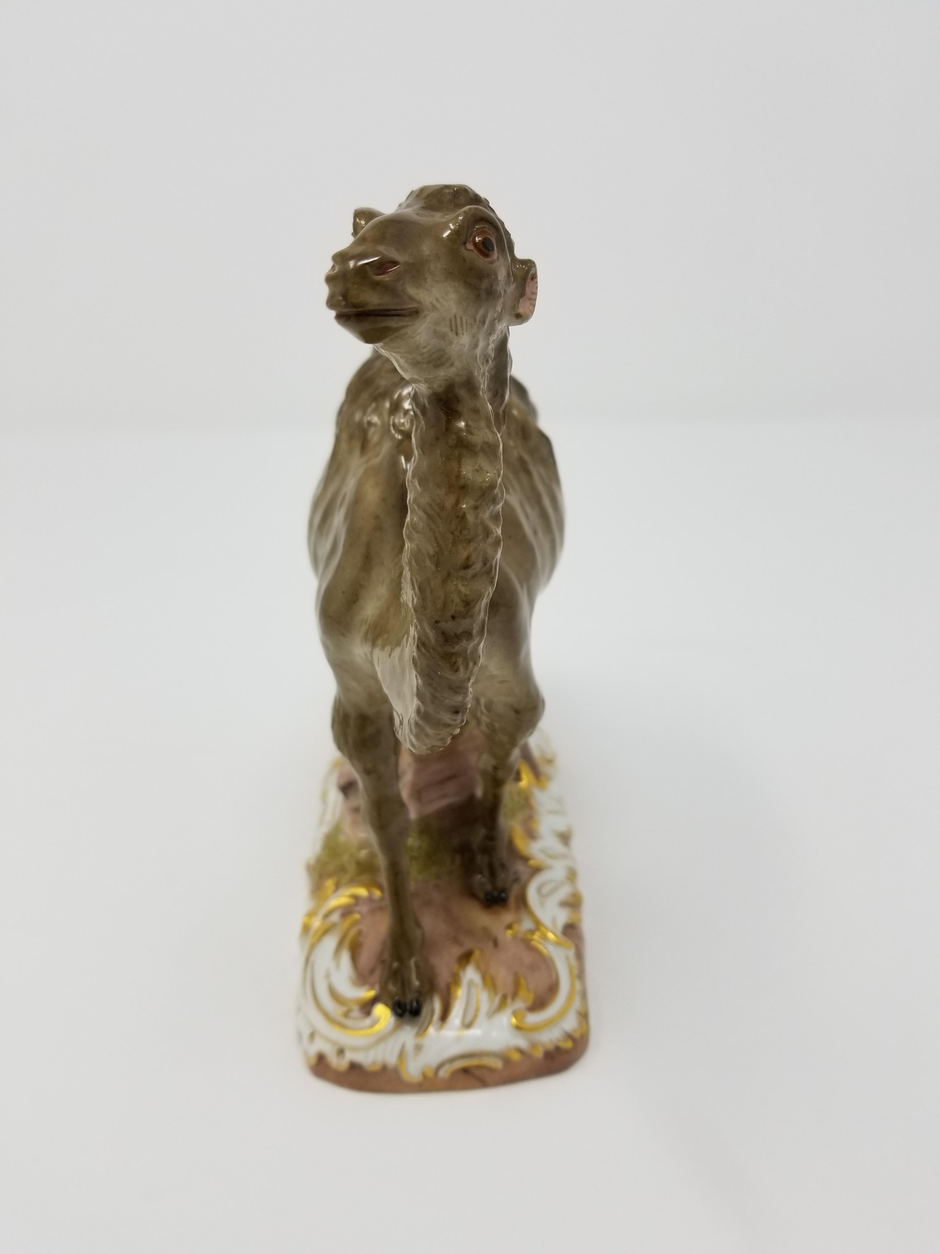 Ungewöhnliche Meissener Figur einer Kamel aus dem 19. Jahrhundert nach einem Modell von J. Kandler (Rokoko) im Angebot