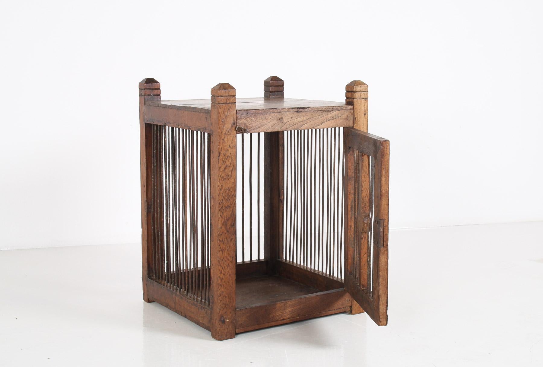 Unusual 19th Century Oak Side Table with Book Storage Cupboard with Door For Sale 3