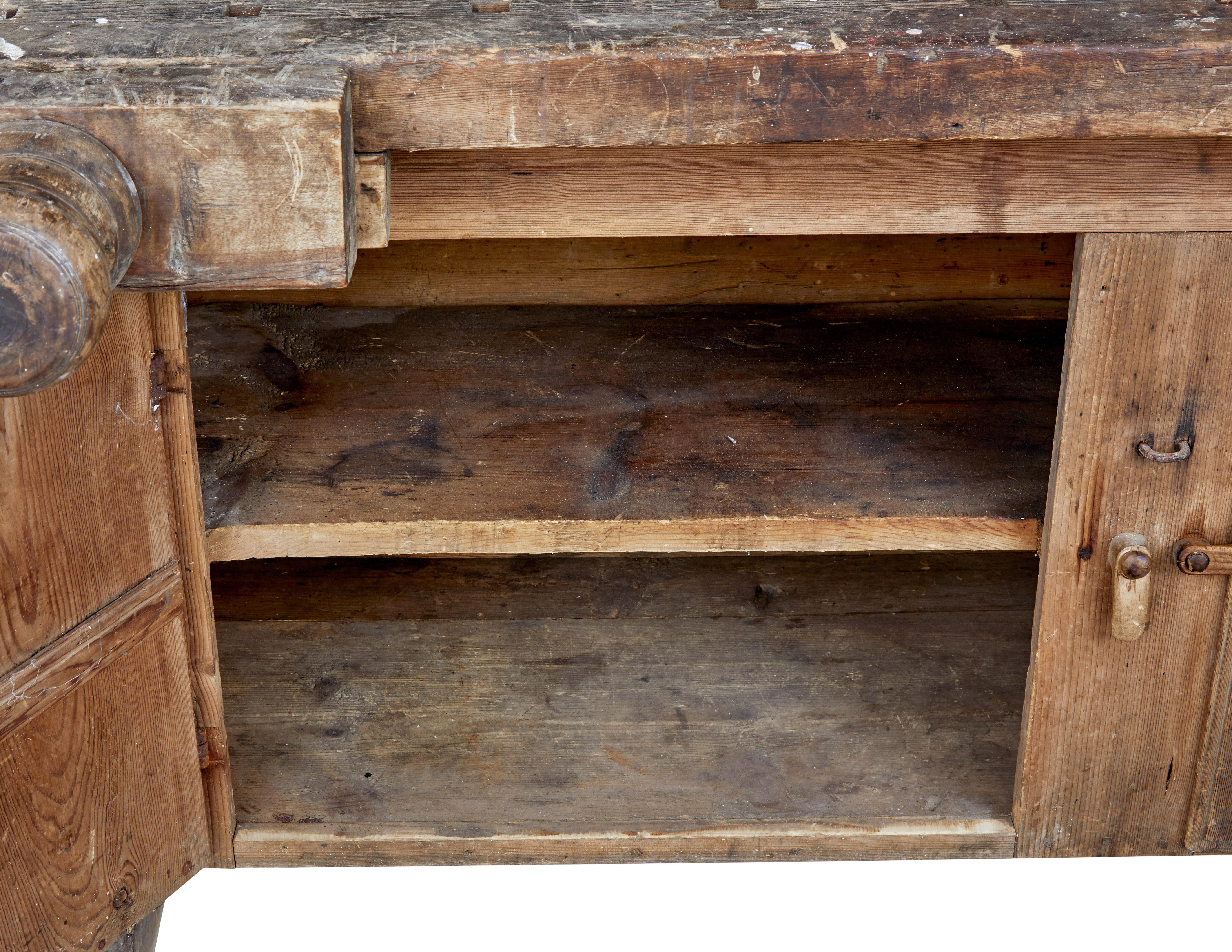 Unusual 19th Century Pine Sideboard Workbench 5