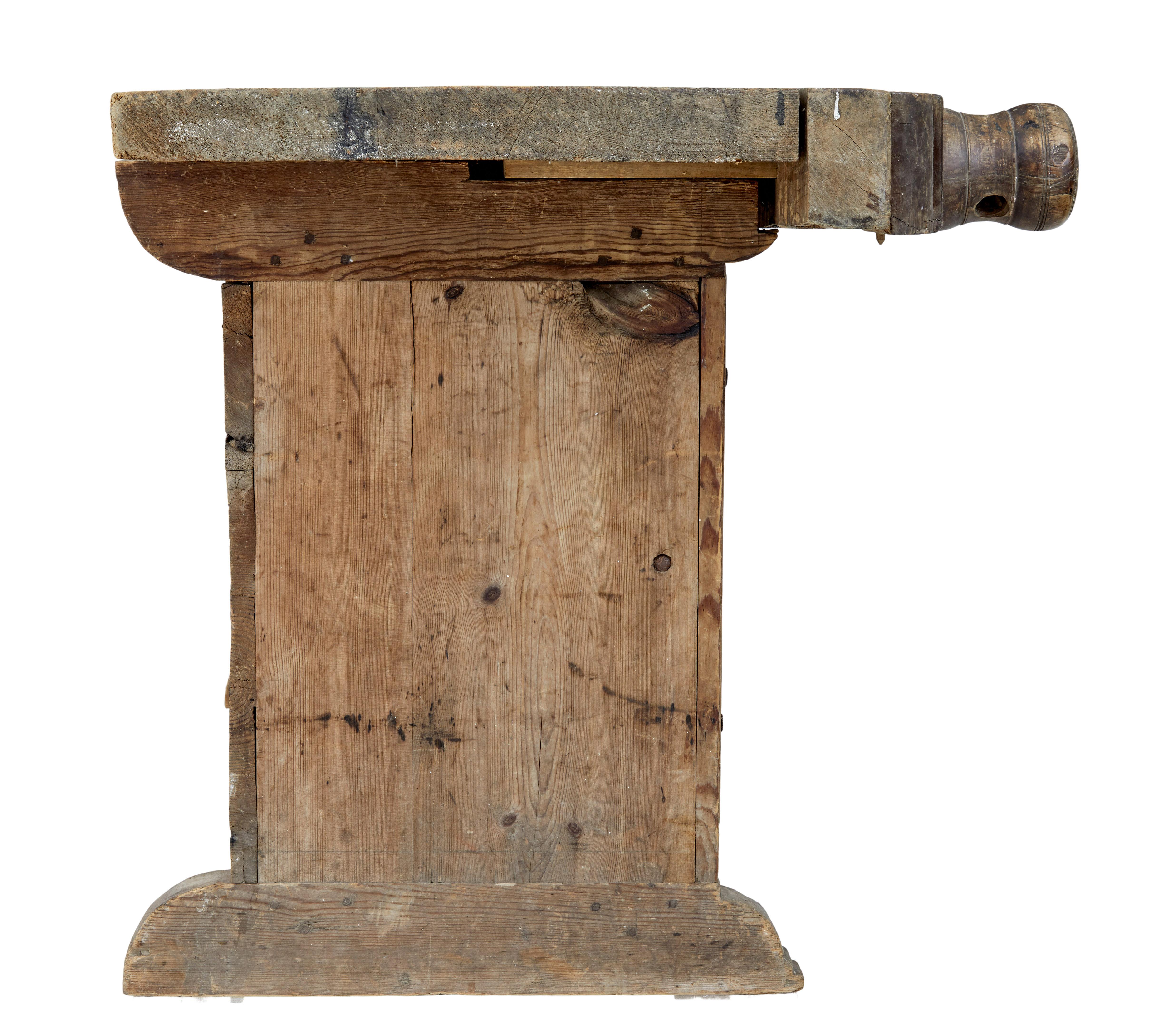 Woodwork Unusual 19th Century Pine Sideboard Workbench