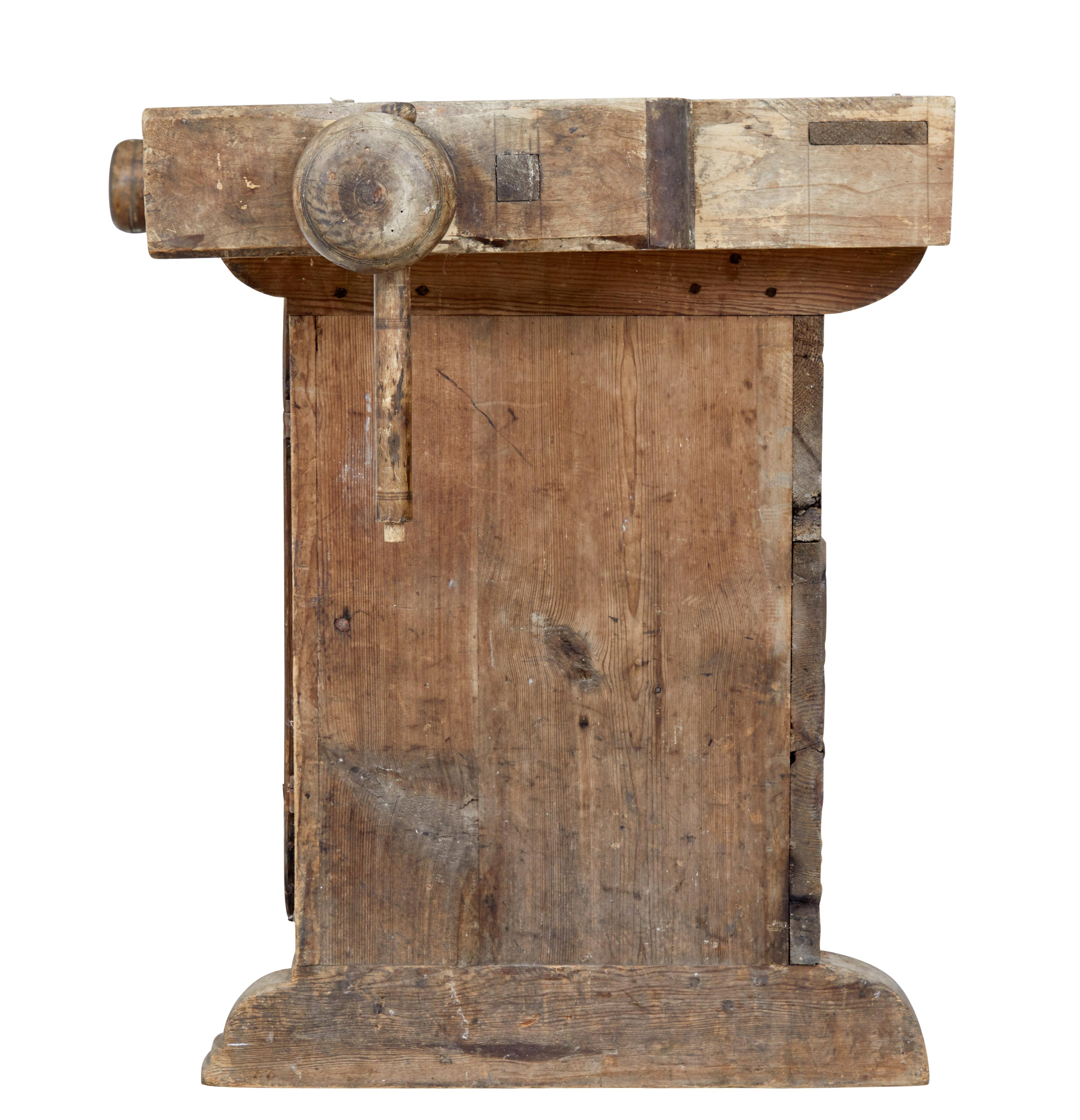 Unusual 19th Century Pine Sideboard Workbench 1