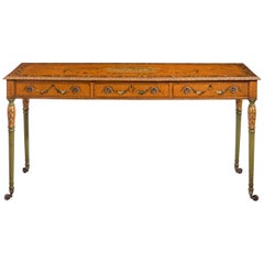 Unusual 19th Century Satinwood Centre Table