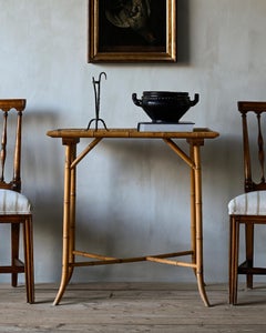 Unusual 19th Century Swedish Faux Bamboo Table