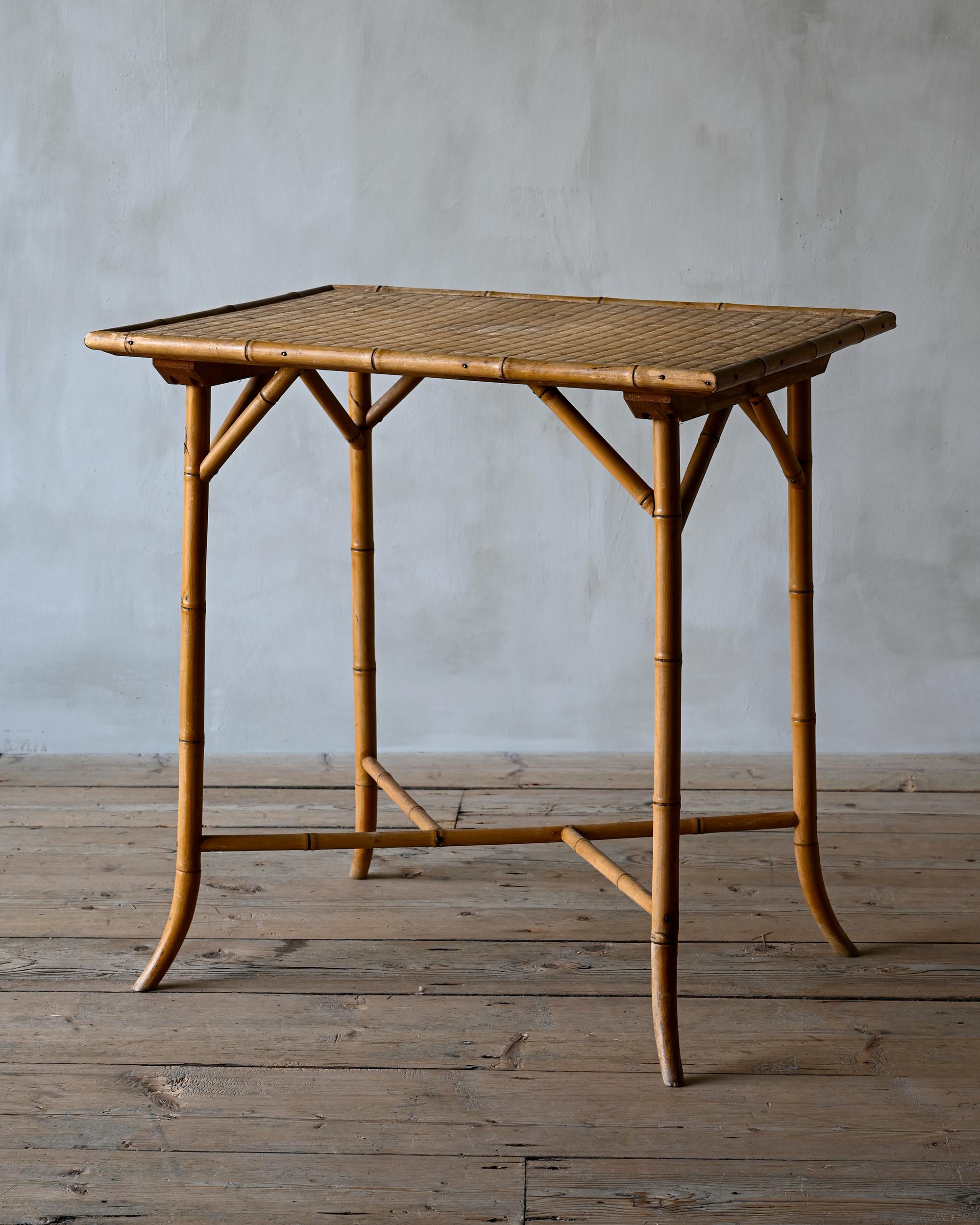 Hand-Crafted Unusual 19th Century Swedish Faux Bamboo Table For Sale