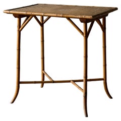 Antique Unusual 19th Century Swedish Faux Bamboo Table