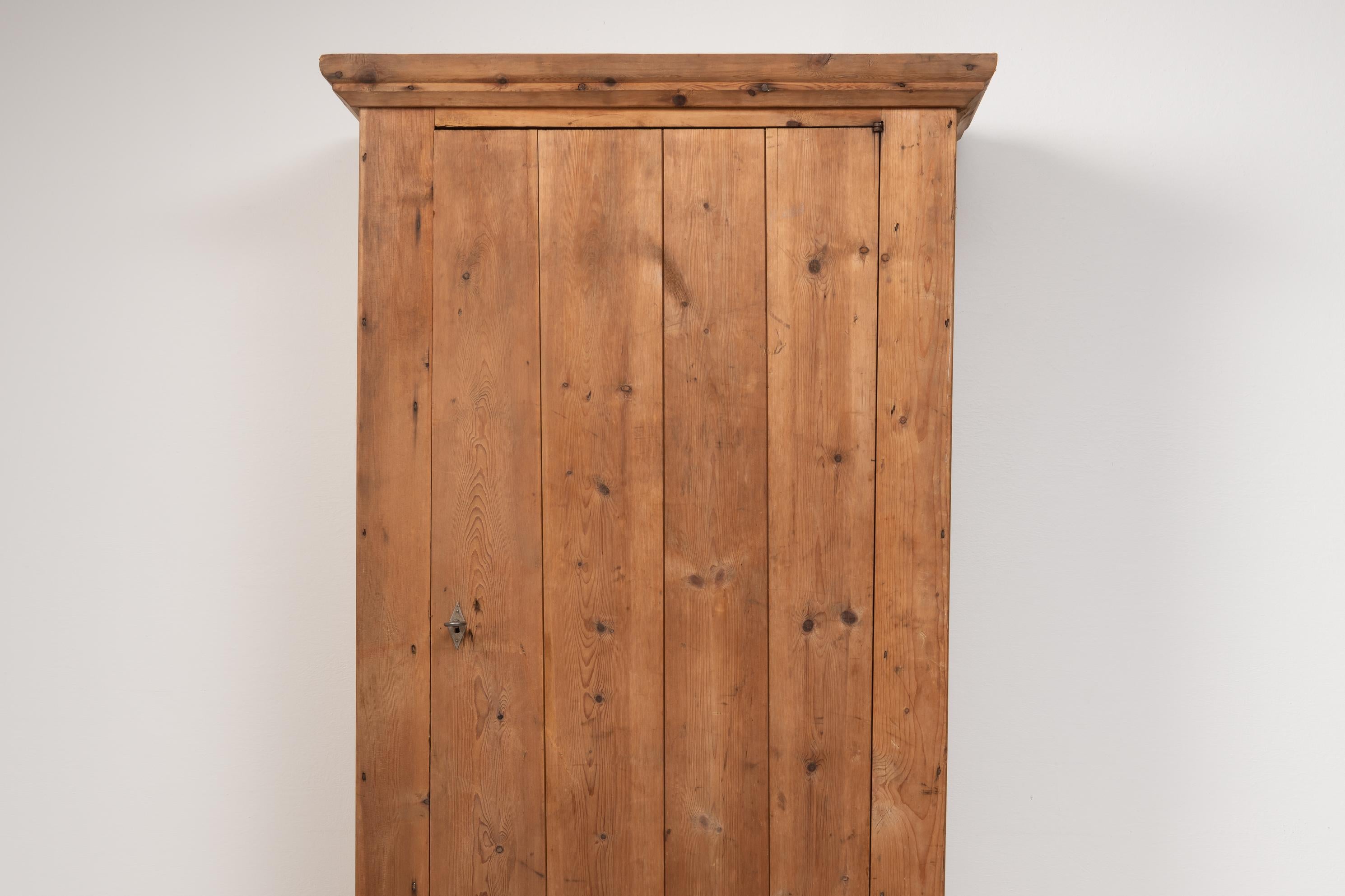 Unusual 19th Century Swedish Hand-Made Pine Cabinet For Sale 2