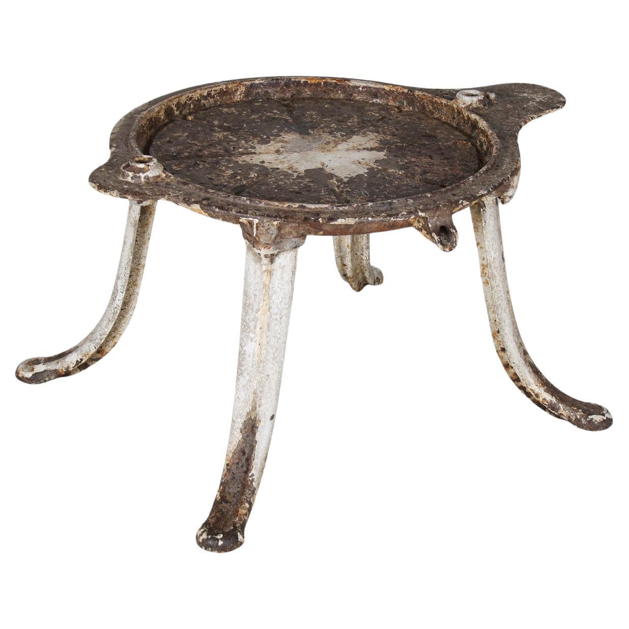 Unusual 19th Century Victorian Cast Iron Garden Side Table Pot Stand