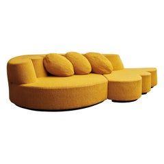 Ungewöhnliches 2-teiliges Sofa:: Frankreich:: 1970