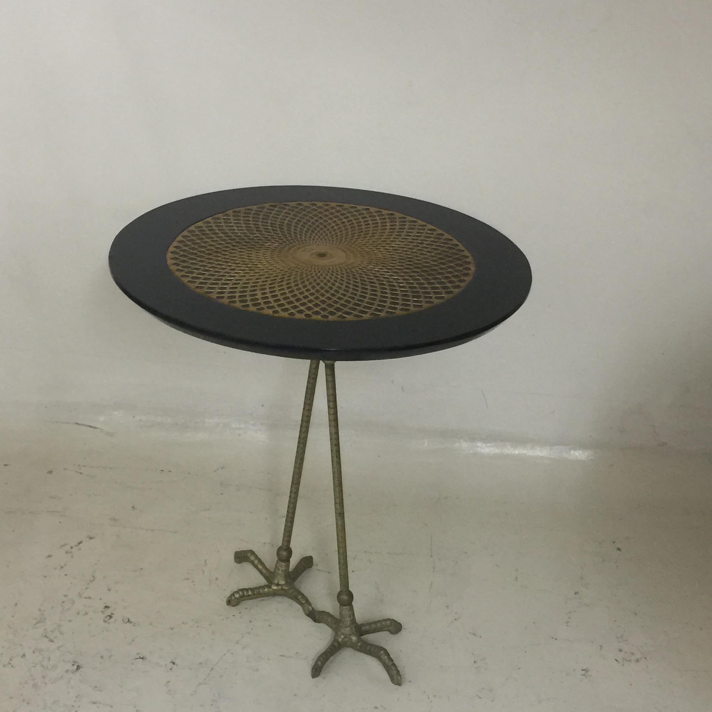 Unusual 2 Tables in wood and bronze Attributed to Meret Oppenheim, France, 1930 For Sale 7