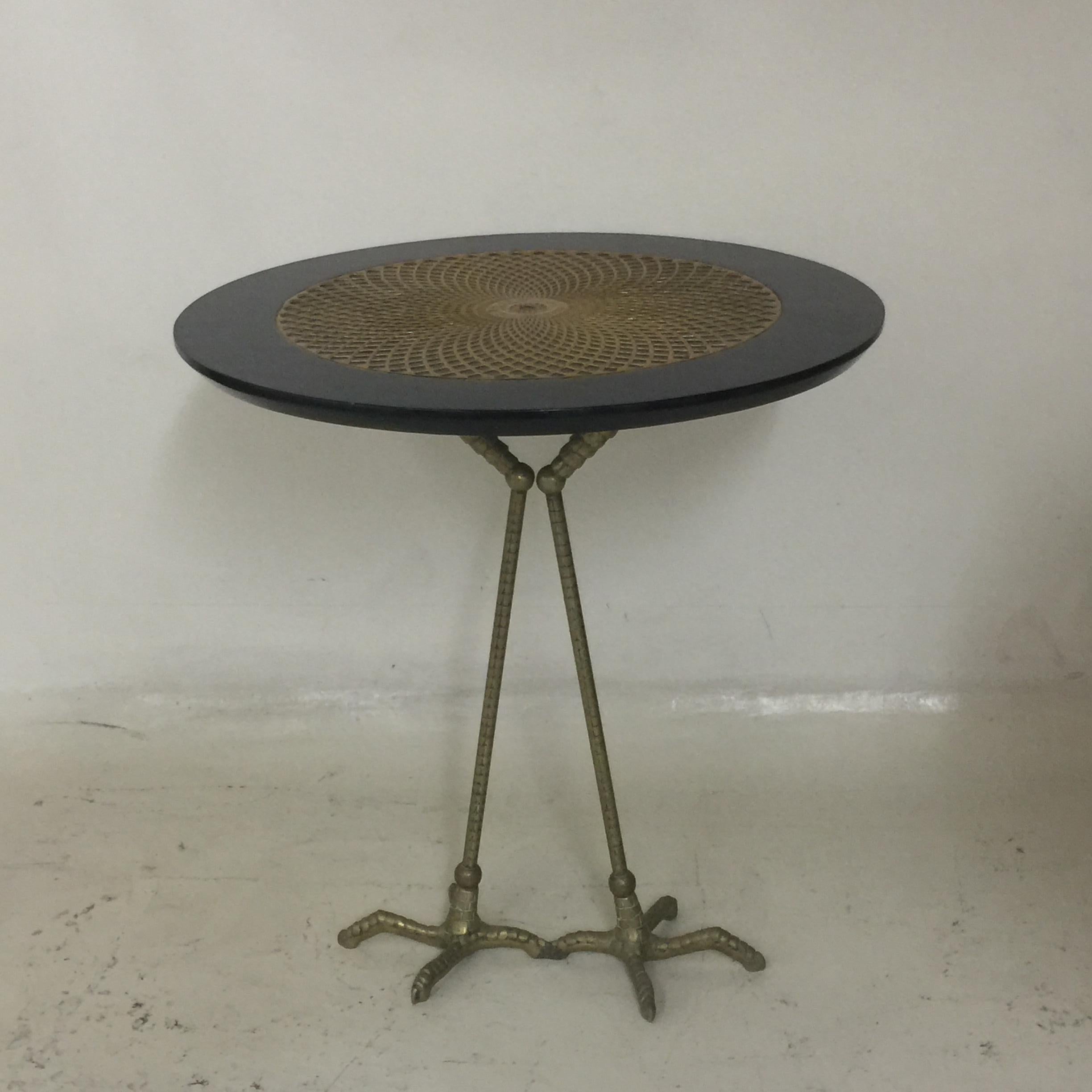 Unusual 2 Tables in wood and bronze Attributed to Meret Oppenheim, France, 1930 For Sale 6