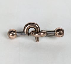 Unusual 2 Tone Victorian Latch Brooch