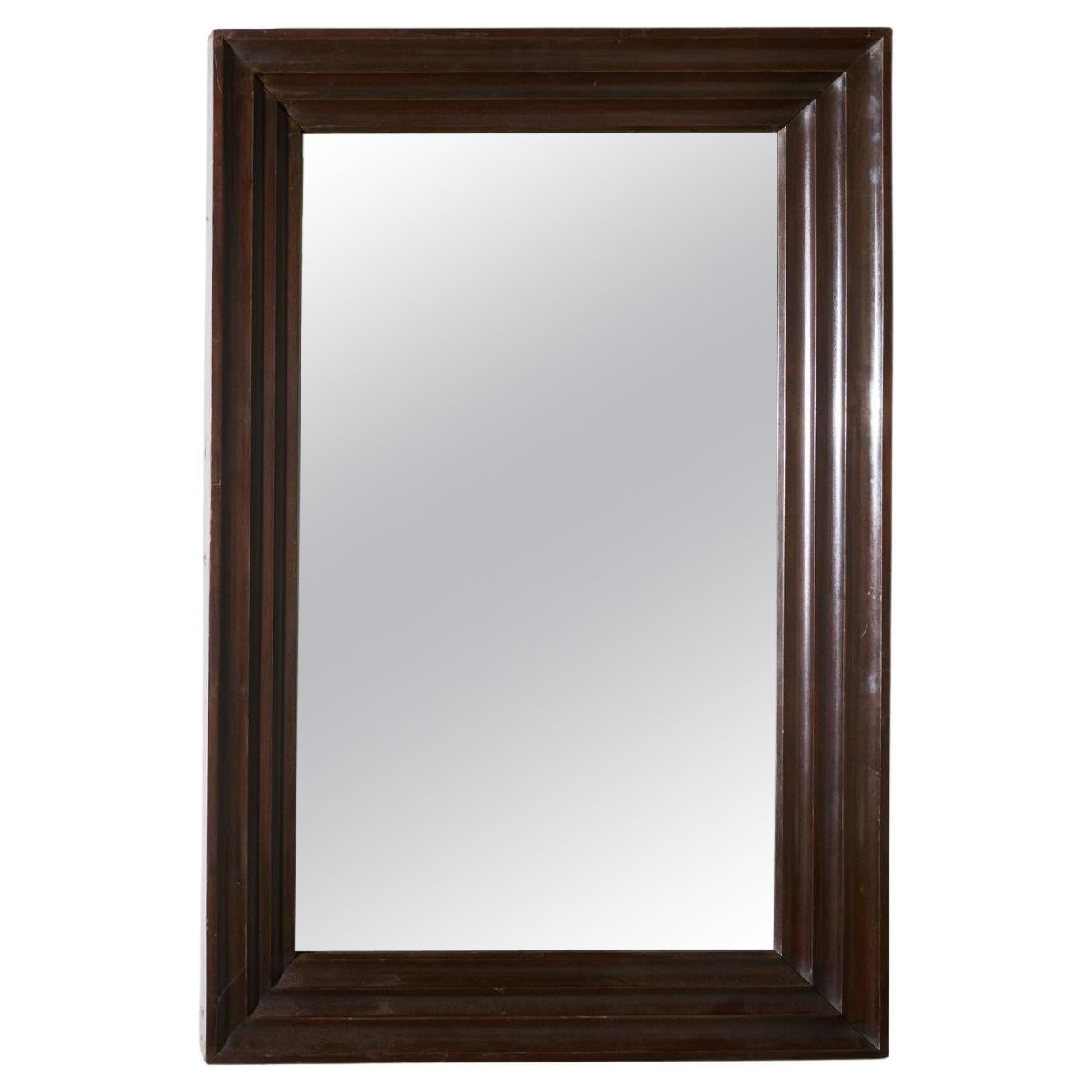 Unusual 20th century African hardwood moulded mirror For Sale