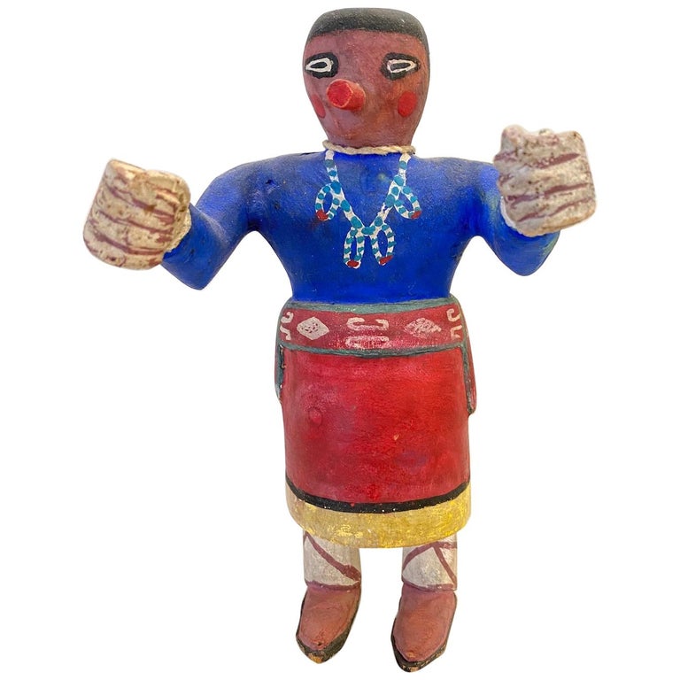Unusual 20th Century Kachina "style" Doll of a Navajo Figure with Large Hands For Sale