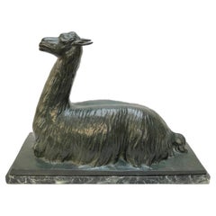 Vintage Unusual 20th Century South American Bronze Model of a Llama