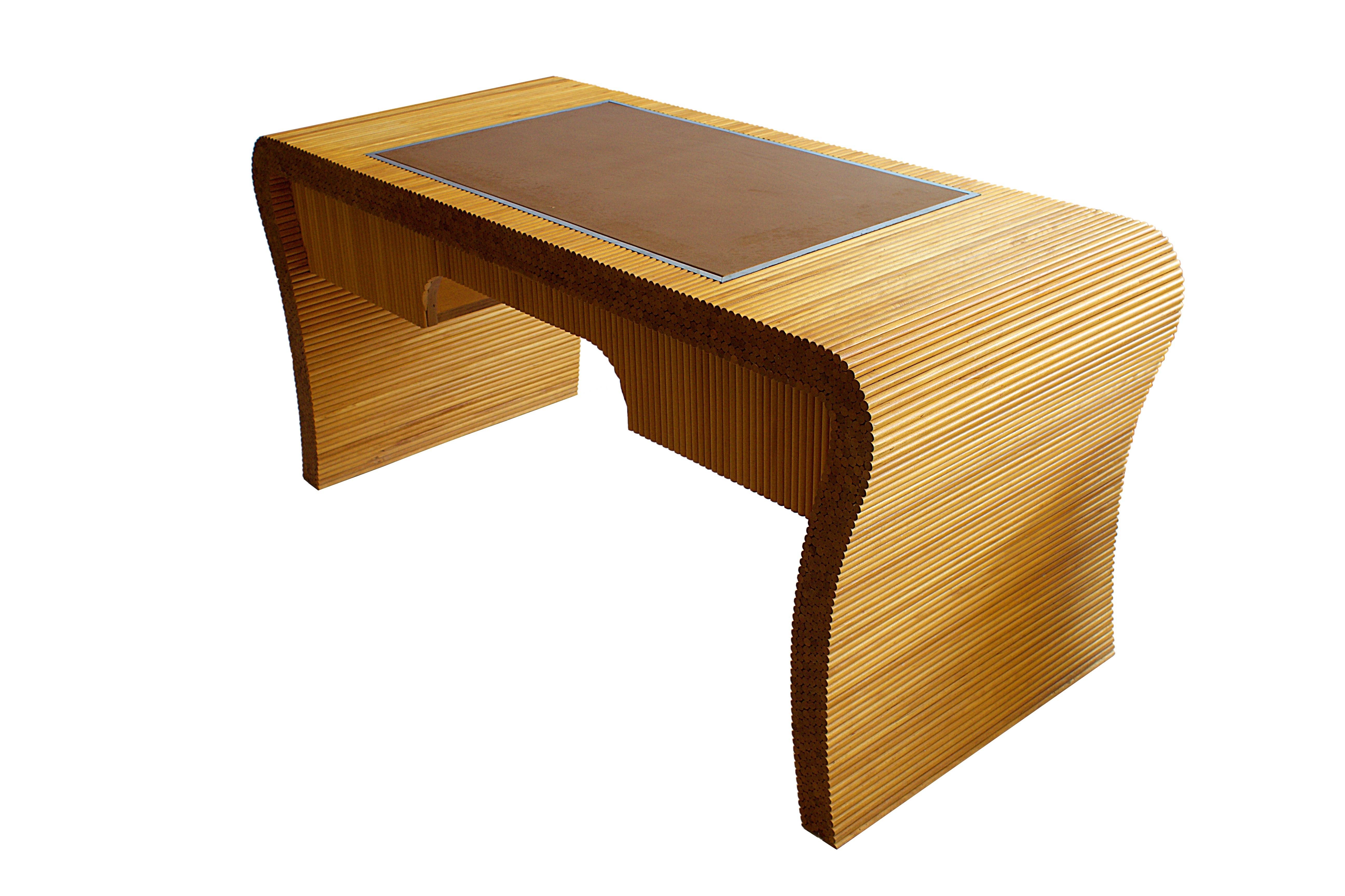 modern bamboo desk