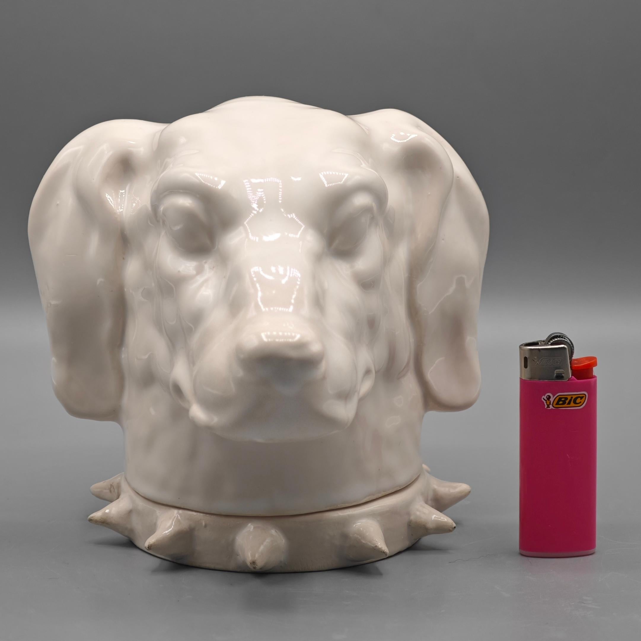 Unusual and decorative Dog ceramic box , by Jean Roger For Sale 1