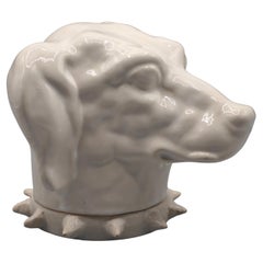 Inusual y decorativa caja de cerámica Perro , de Jean Roger