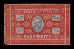 Unusual and Graphic Kerchief Style Parade Flag from Roosevelt's 1912 Campaign